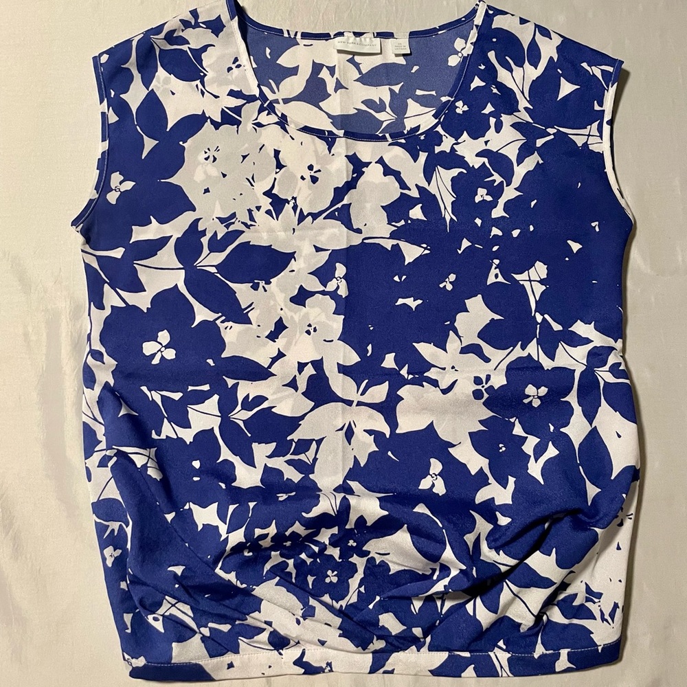 Sleeveless Top with Banded Waist